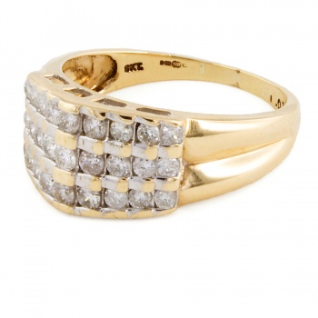 9ct gold Diamond Multi-stone Ring size S